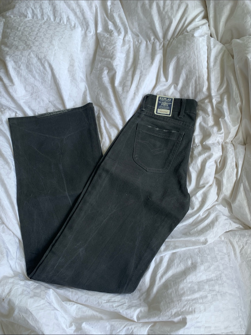 Replay Men's Black Bootcut Jeans